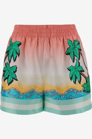 Casablanca Short Pants With Silk Graphic Print