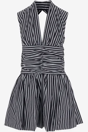 Patou Mini Dress With Open Back In Cotton Poplin