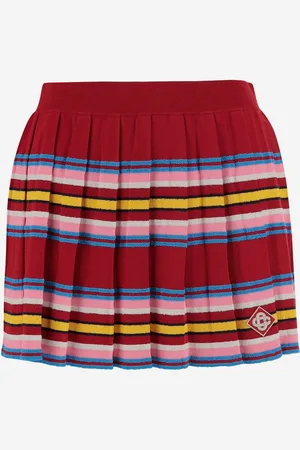 Casablanca Viscose Blend Miniskirt With Striped Pattern