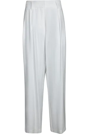 BLANCA Twill Viscose Trousers With Pleats