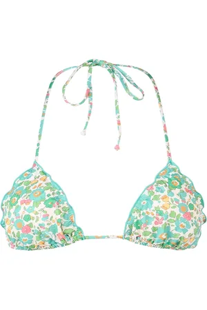 MC2 SAINT BARTH Woman Betsy Classic Triangle Beach Top Sagittarius Made With Liberty Fabric