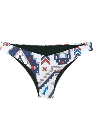 MC2 SAINT BARTH Woman Cheeky Swim Briefs With Aztec Print