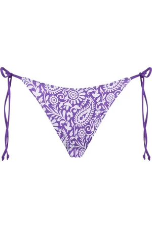 MC2 SAINT BARTH Woman Swim Briefs With Paisley Print And Side Laces