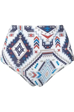 MC2 SAINT BARTH Woman High Waist Swim Briefs With Ethnic Print