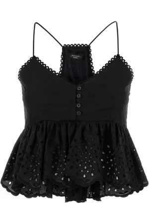 Max Mara Black Broderie Anglaise Asburgo1234 Top
