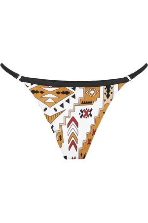 MC2 SAINT BARTH Woman Cheeky Swim Briefs Jodene With Aztech Print