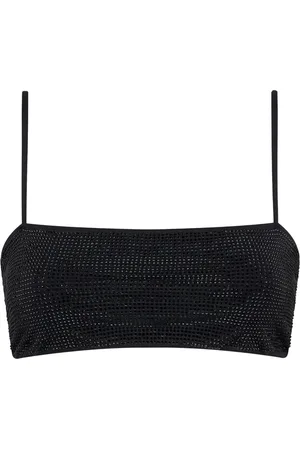 MC2 SAINT BARTH Woman Bandeau Top With Rhinestones