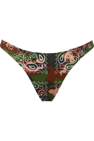 MC2 SAINT BARTH Woman Cheeky Swim Briefs With Mimetic Bandanna Print