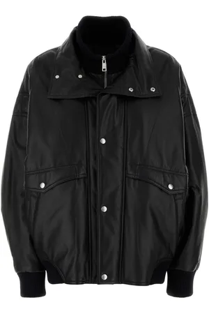 Prada Black Nappa Leather Bomber Jacket