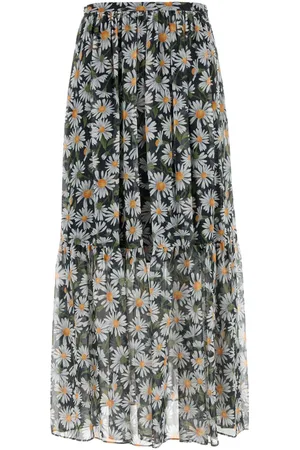 Max Mara Printed Silk Artello1234 Skirt