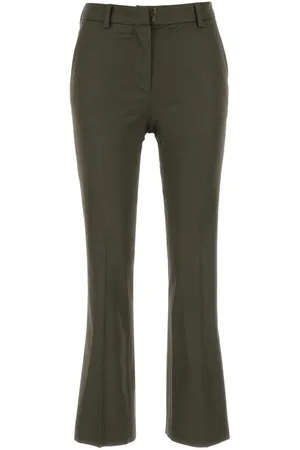 PT Torino Olive Green Stretch Viscose Pant