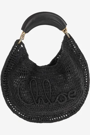 Chloé Summer Banana Raffia Hobo Bag