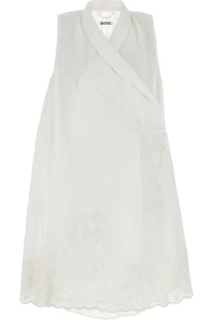 BODE Linen Blevoir Dress
