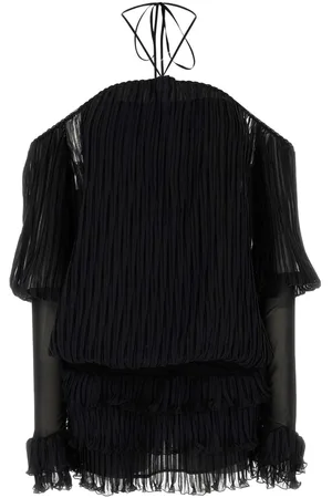 BLUMARINE Black Silk Mini Dress
