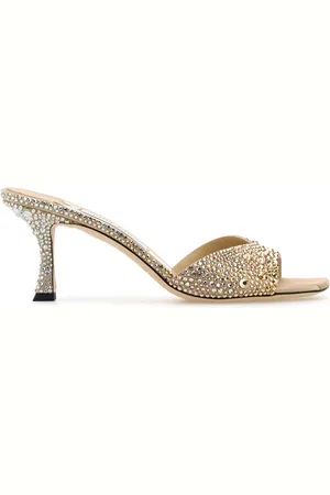 Jimmy Choo Embellished Satin Skye Mules