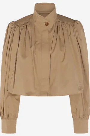 Chloé Cotton Gabardine Ruffled Boule Jacket
