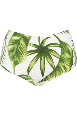 MC2 SAINT BARTH Tropical Print High Waist Swim Briefs