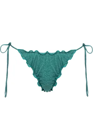 MC2 SAINT BARTH Woman Teal Lurex Cheeky Swim Briefs Miami