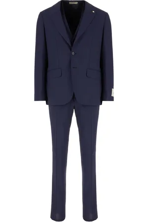 corneliani Embroidered Stretch Wool Blend Suit