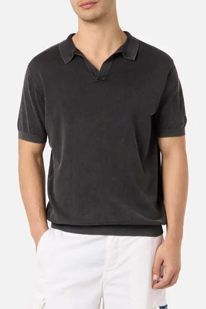 MC2 SAINT BARTH Buttonless Knitted Polo Shirt Sloan With Vintage Treatment