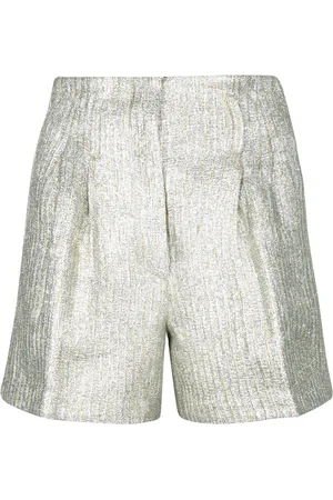 FORTE FORTE Forte_Forte Silver Lurex Jacquard Shorts