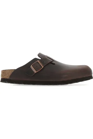 Birkenstock Brown Nabuk Boston Slippers
