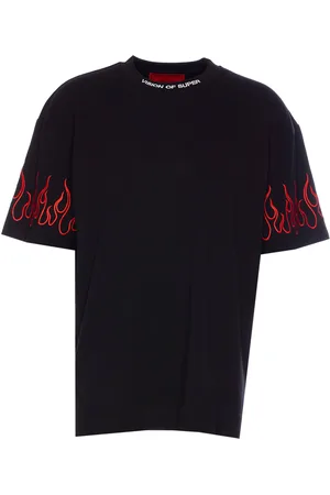 Vision Of Super Embroidered Flames T-shirt