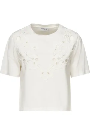 Dondup Cropped T-shirt In Cotton Jersey