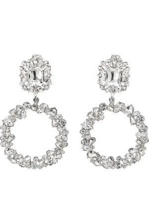 Self-Portrait Crystal Hoop Earring