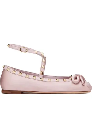 VALENTINO GARAVANI Satin rockstud Ballerina