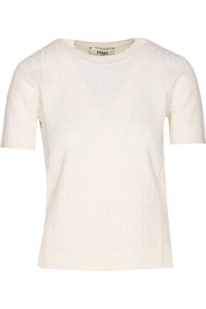 Fendi Ff Logo Knitted T-shirt