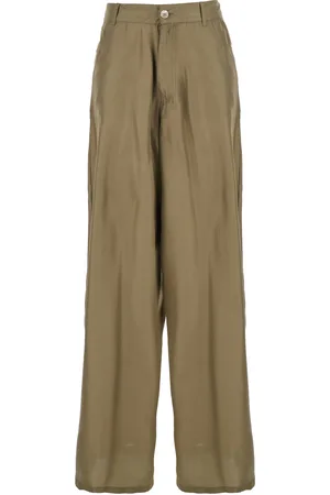 Jucca Silk Pants With Belt Loops And Logo Patch On The Rear In Silk Woman