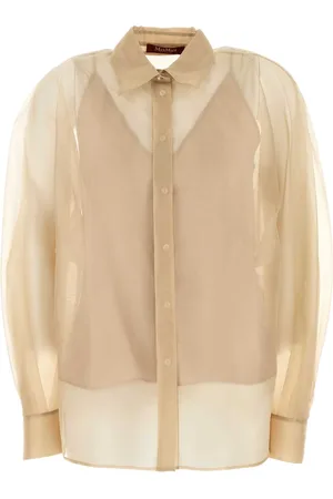 Max Mara Beige Organza Ovale Shirt