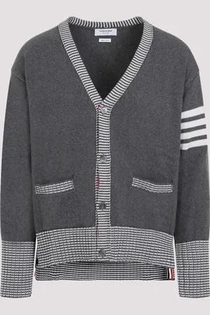 Thom Browne Thome Browne Hector Icon Intarsia V Neck Cardigan