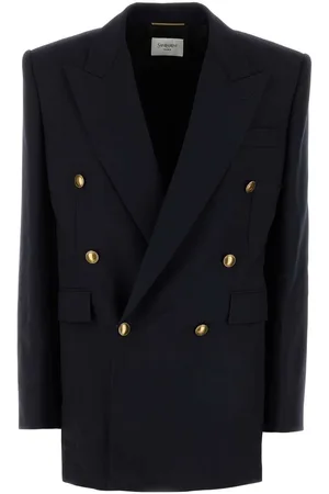 Saint Laurent Dark Blue Wool Blazer