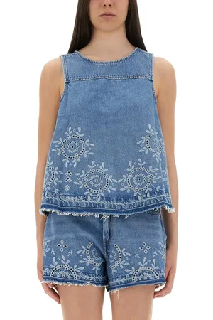 Ganni Top With Sangallo Embroidery