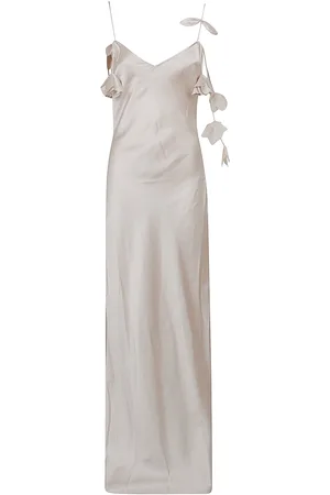 Self-Portrait Satin Flower Maxi Dress