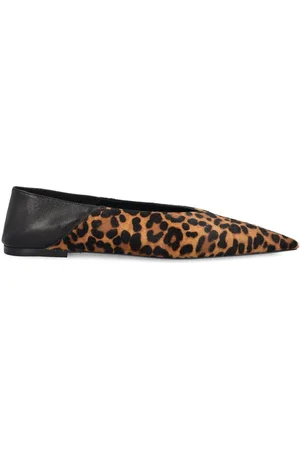 Saint Laurent All-over Patterned Pointed Toe Flat Shoes