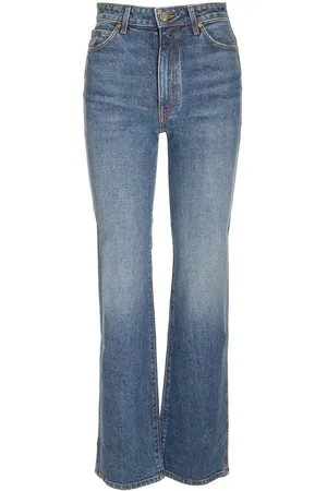 Khaite Danielle Blue Cotton Blend Jeans