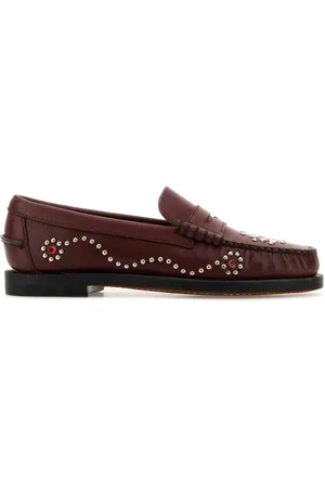 SEBAGO Burgundy Leather Dandette Loafers