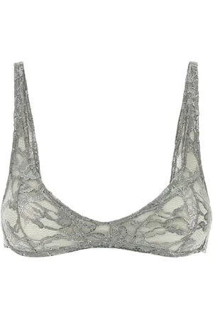 The Attico Grey Lace Bra