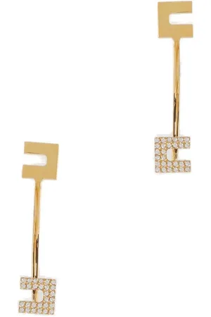 Elisabetta Franchi Embellished Half-ring Earrings
