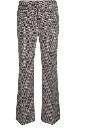Etro Flared Leg Monogram Trousers