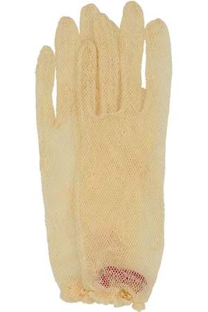 VALENTINO GARAVANI Cream Mesh Gloves