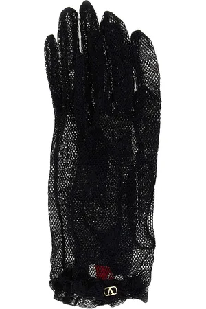VALENTINO GARAVANI Black Mesh Gloves
