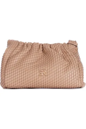 Ermanno Firenze Logo Embossed Hobo Bag