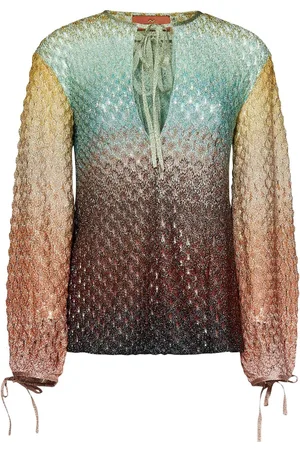 Missoni V-neck Dégradé Lace Blouse