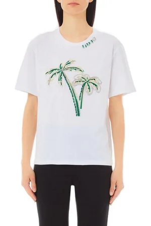 Liu Jo Graphic Embroidered Embellished T-shirt