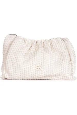 Ermanno Firenze Logo Embossed Hobo Bag
