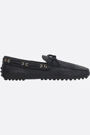 CAR SHOE Grainy Leather Driving Loafers